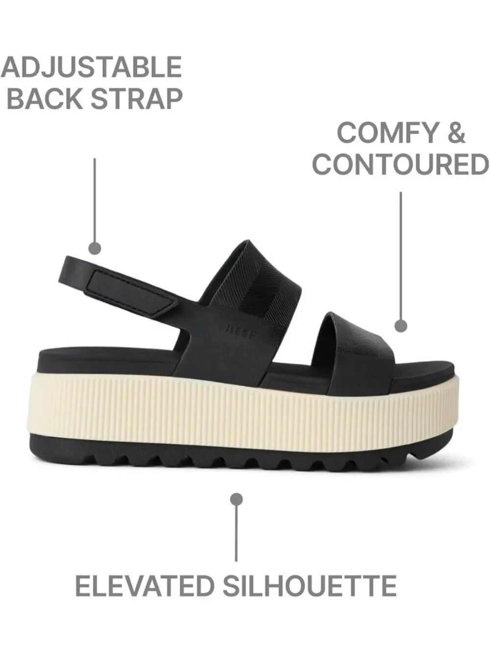 Women's Black Vintage Water Vista Higher Open Toe Platform Wedge Sandal Shoes
